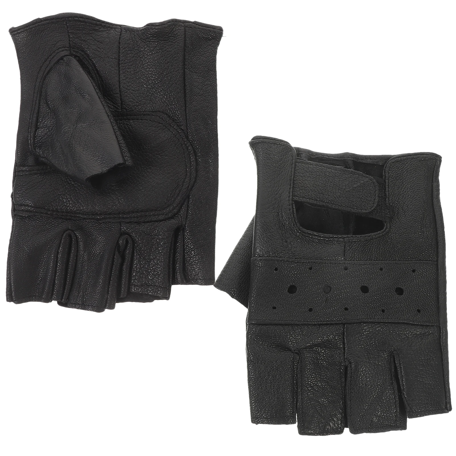 

Half Finger Cycling Gloves Men Black Perforated Workout Gym Racing Anti-Slip Weight Lifting Gloves for Men Women