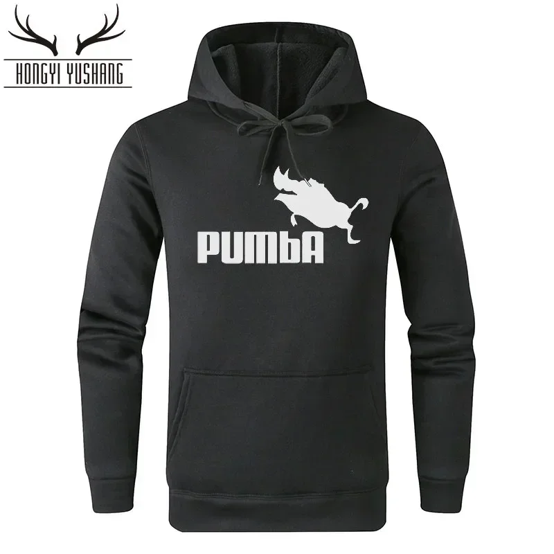 2024 Autumn/Winter Men's New Pumba Sports Print Hoodie Set Men's Fleece Sweater Casual Designer Sportswear Casual Pullover w13