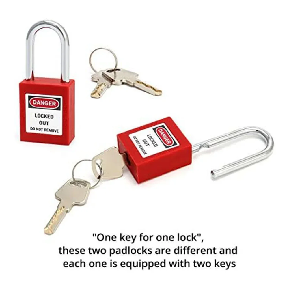 

Red 38mm Keyed Padlock For Industrial Engineering, Electrical Isolation, Safety, Industrial Lockout/Tagout, Label