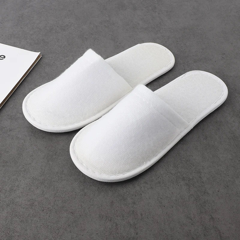 20 Pairs Of Disposable Woolen Cloth Slippers With Thick Soles For Hotels, Guesthouses, Clubs, And Home Guests