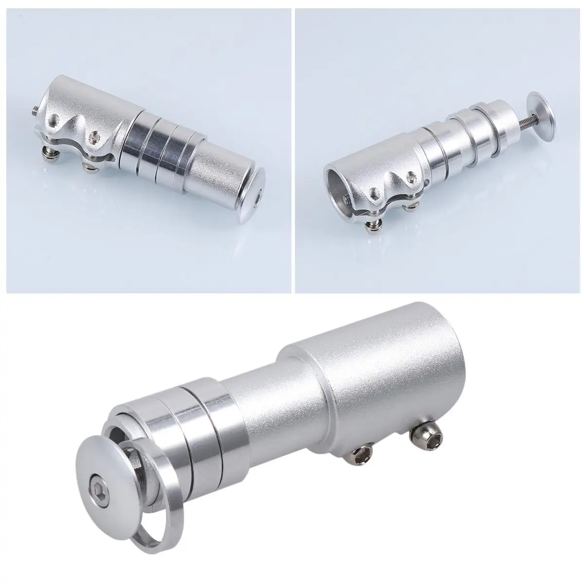 

12CM Bike Heightening Device Front Fork Head Tube Silver Extender Adjustable Spacers High Strength Anti Corrosion Mountain Bike