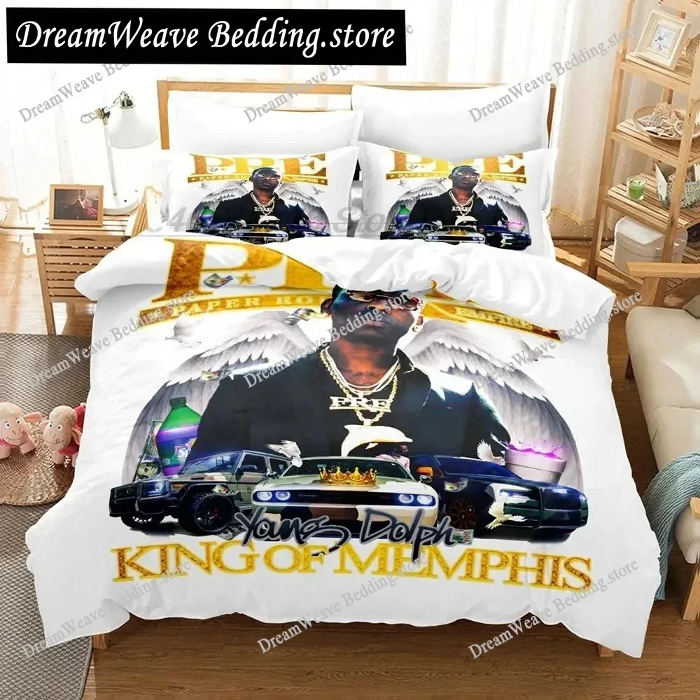 Young Dolph Bedding Set Single Twin Full Queen King Size Bed Set Aldult Boys Bedroom Duvetcover Sets 3D Print Roupas De Cama592F