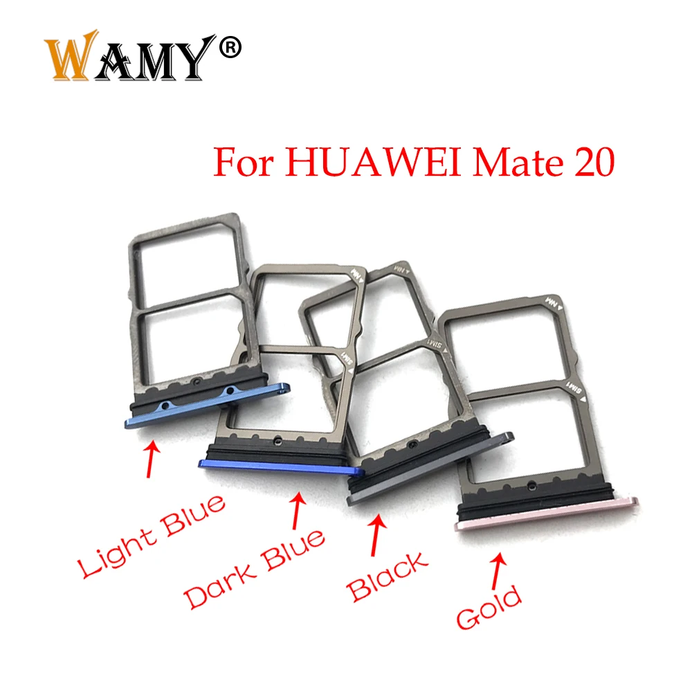 Original New SIM Card Tray Holder Carrier Card Tray Slot Holder for Huawei Mate 20 20X/ 20 Pro/ Mate 20 Lite