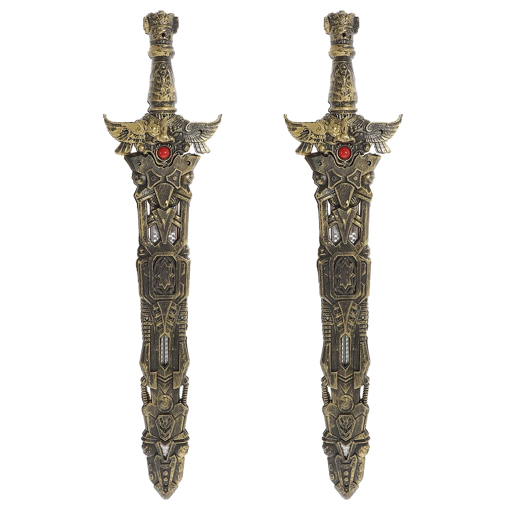 2 قطعة البلاستيك اليابانية تأثيري السيف ألعوبة القراصنة لعبة حفلة اكسسوارات ممارسة التدريب الدعائم حفلة تنكرية السيف اللعب