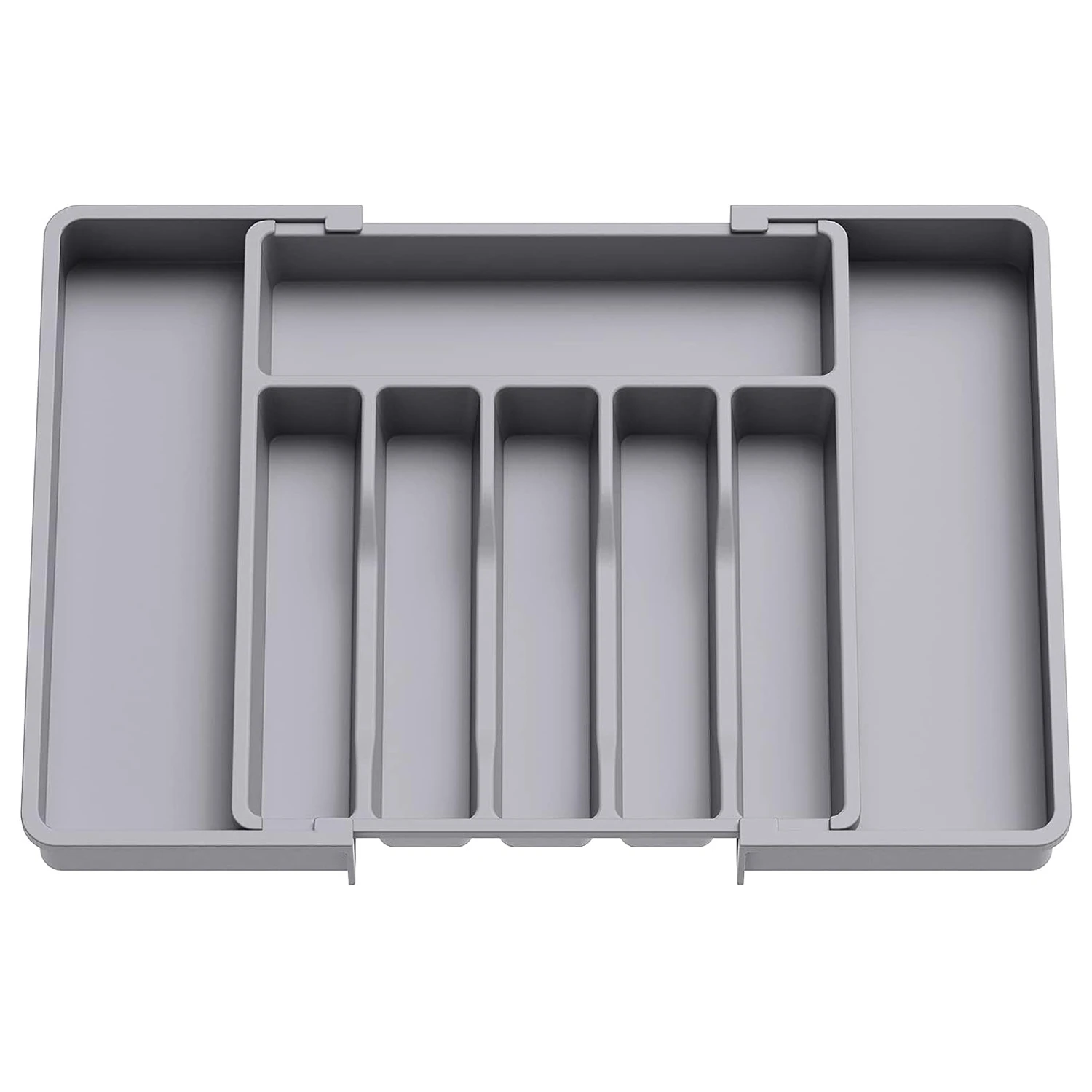 1pc, Silverware Drawer Organizer, Expandable Utensil Tray For Kitchen, Adjustable Flatware And Cutlery Holder, Compact Plastic