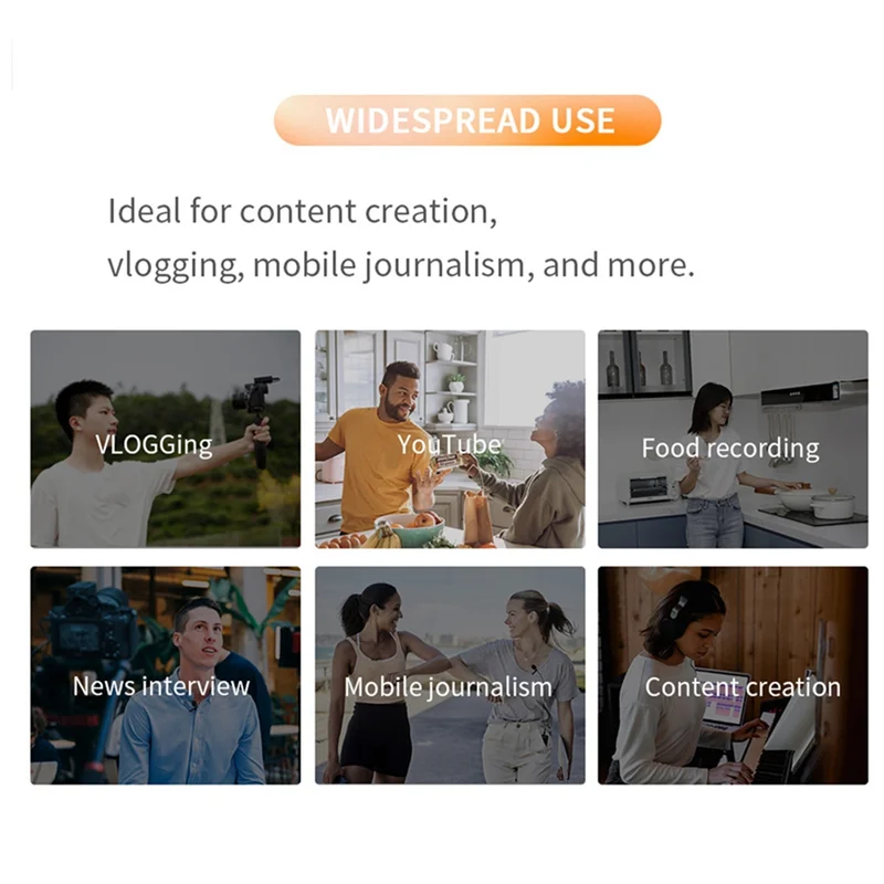 AS95-Radio طوق كليب البث المباشر الحد من الضوضاء ميكروفون مسجل فيديو ميكروفون