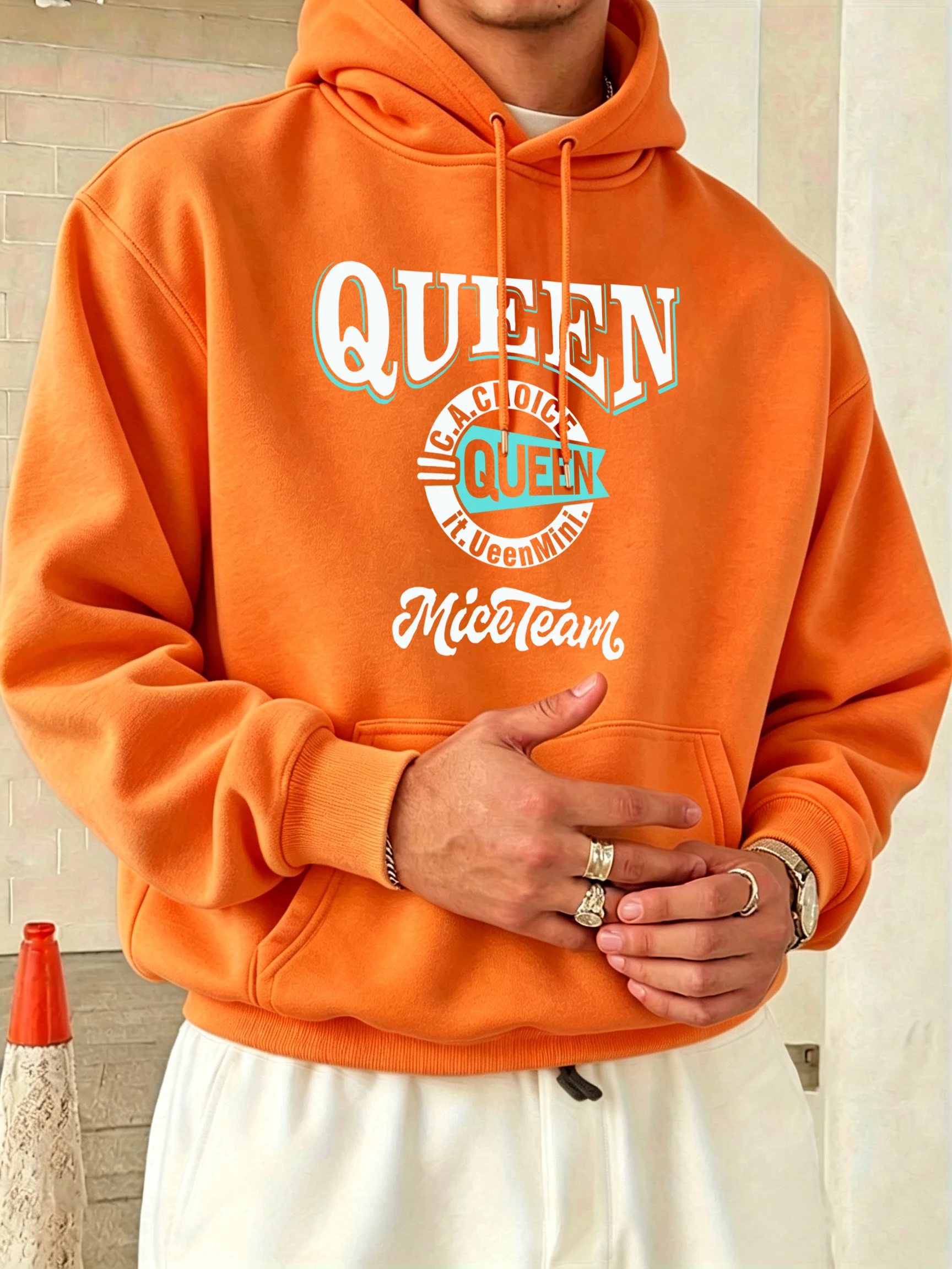 Winter Clothing English - Queen Mice Team Letter Print Man