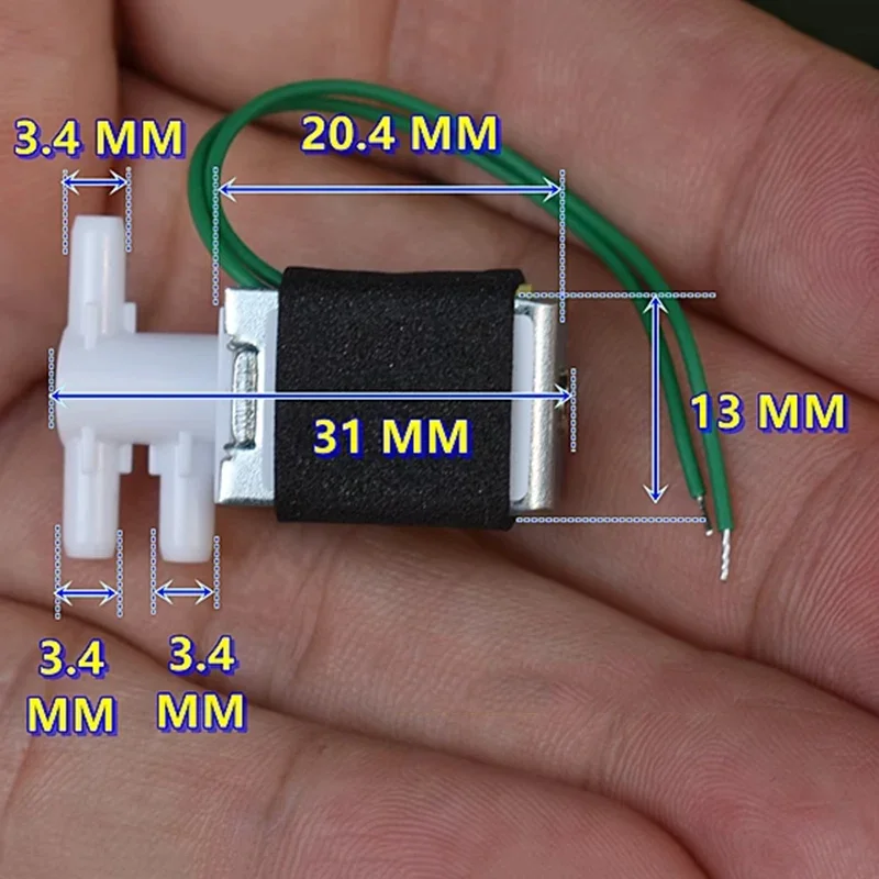 CJAV13 DC 9V-12V 2-Position 3-Way Mini Electric Solenoid Valve N/O Normally Open Air Flow Control Valve Corrosion Preventive