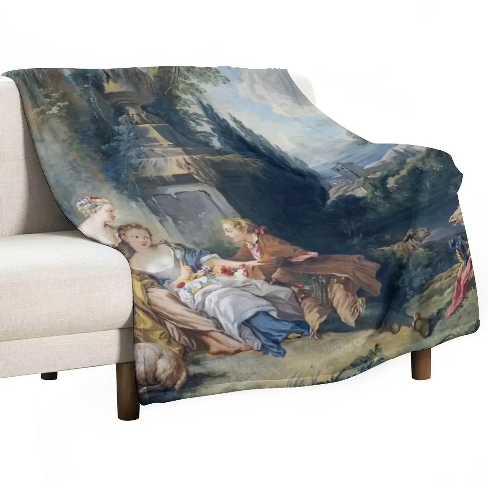 

Pastoral Scene Franois Boucher Throw Blanket Luxury St Cute Plaid Plaid Blankets