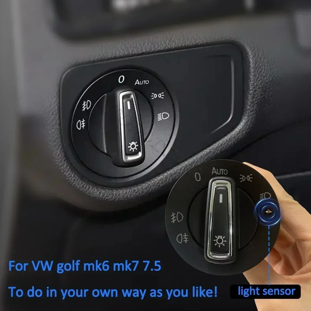 AUTO-Scheinwerferschalter-Tastensensor Nebelscheinwerfer-Steuermodul für VW Jetta Golf 7 MK7 Polo Tiguan Lamando 2016 2021 Zubehör