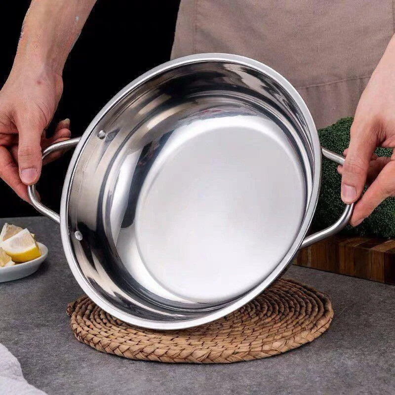 Tazón de Sopa de Acero Inoxidable para Pescado Cocido, Uso Comercial, Tazón Grande para Pescado Suan Cai, Tazón para Sopa de Verduras, Carne y Cangrejo