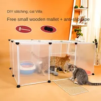 Pet Dog Fences Playpen DIY Freely Combined Multi-functional Dog Cage Yard Fence Foldable Sleep Playing Kennel House for Dogs Cat