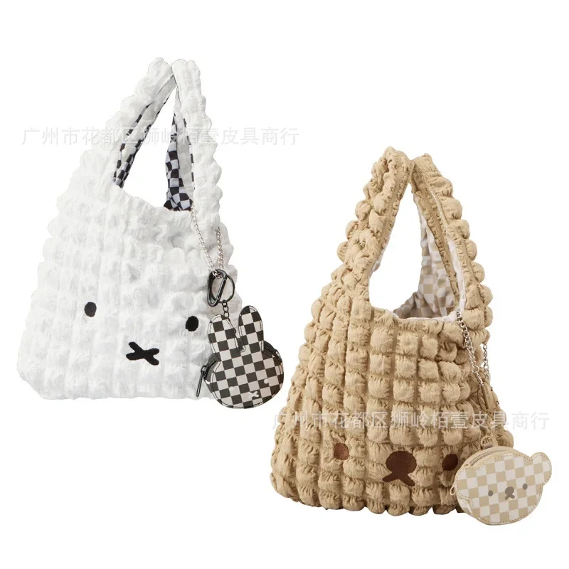 New Miffy Cloud Bag Cartoon Anime Kawaii Handbag Fashion Embroidery Girl's Heart Single Shoulder Paired with Hanging Decorations