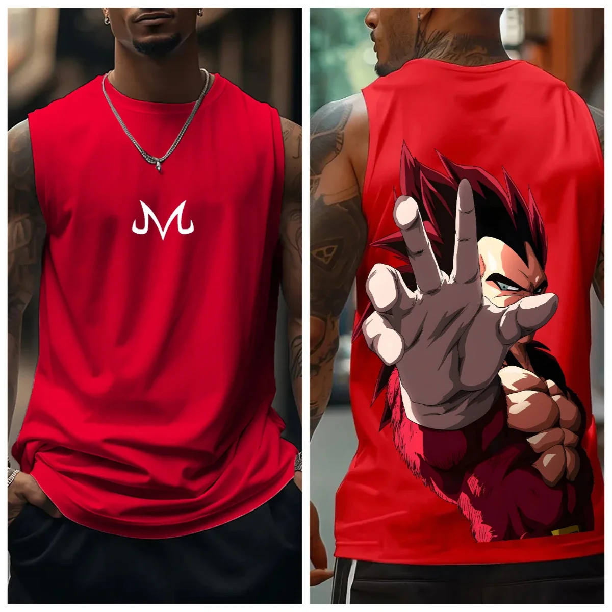 

Майка-безрукавка для мужчин в стиле аниме «Драгон Бол», летняя, с графическим принтом, повседневная, для тренировок, популярный стиль