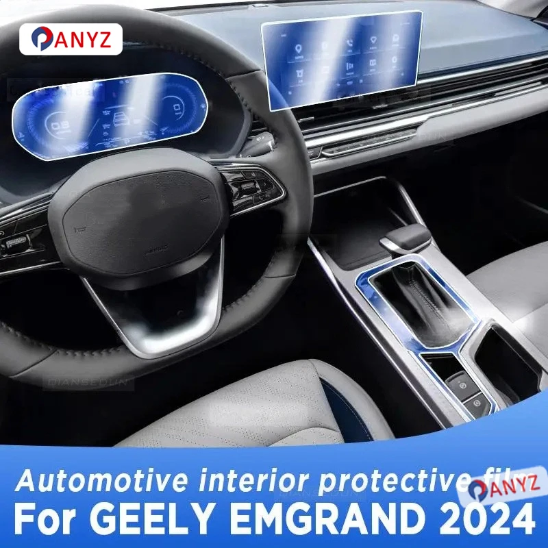 

Для GEELY EMGRAND 2024, панель коробки передач, навигационный экран, автомобильный интерьер, защитная пленка из ТПУ, наклейка против царапин