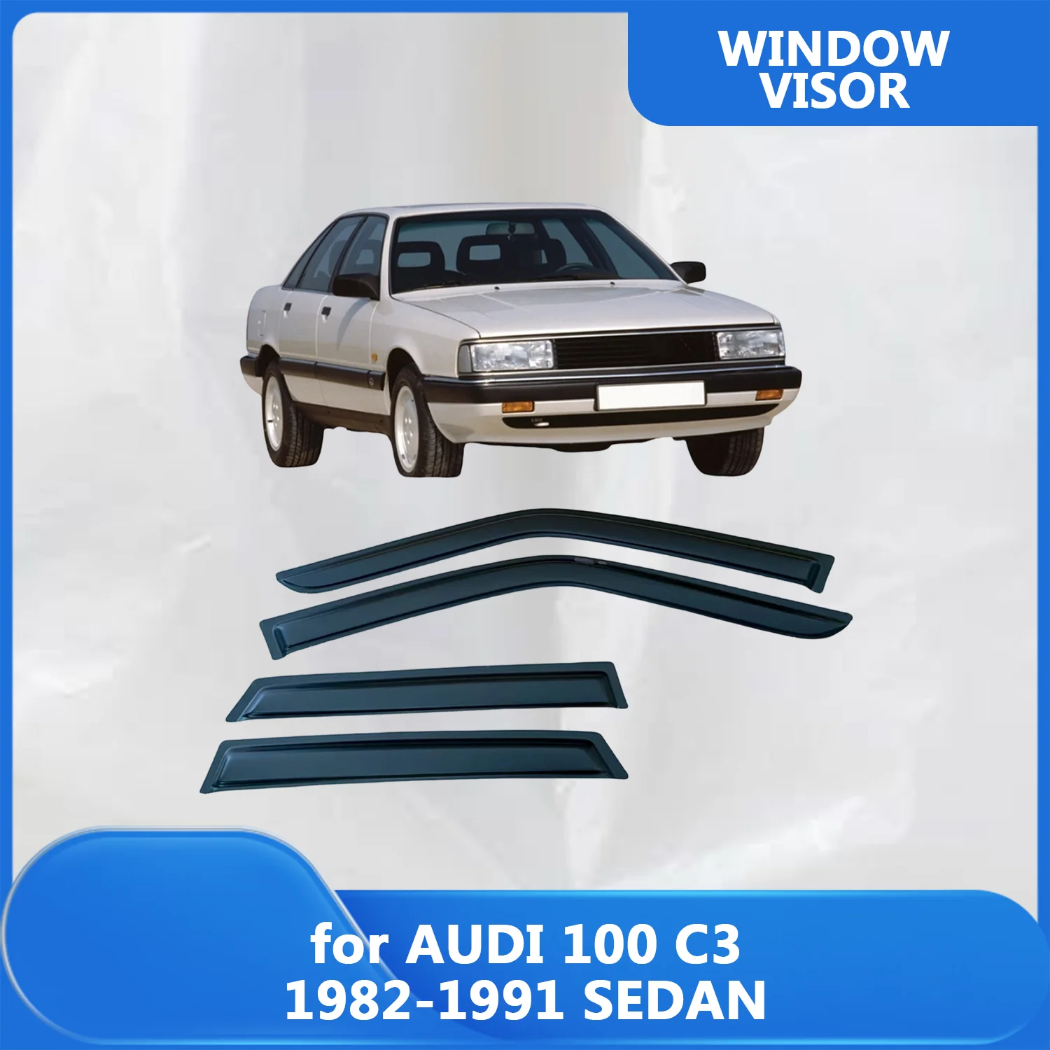 

for AUDI 100 1982 1983 1984 1985-1991 SEDAN Car Side Window Visor Weathershield Door Visor Wind Rain Guard Accessories Outside