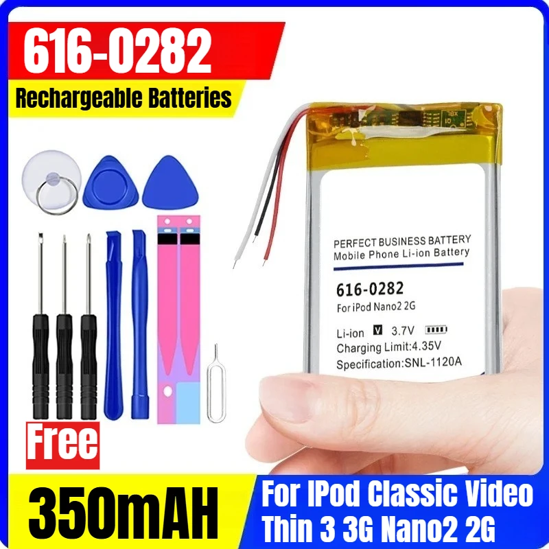 

616-0282 350mAH Battery for IPod Classic Video Thin 3 3G Nano2 2G