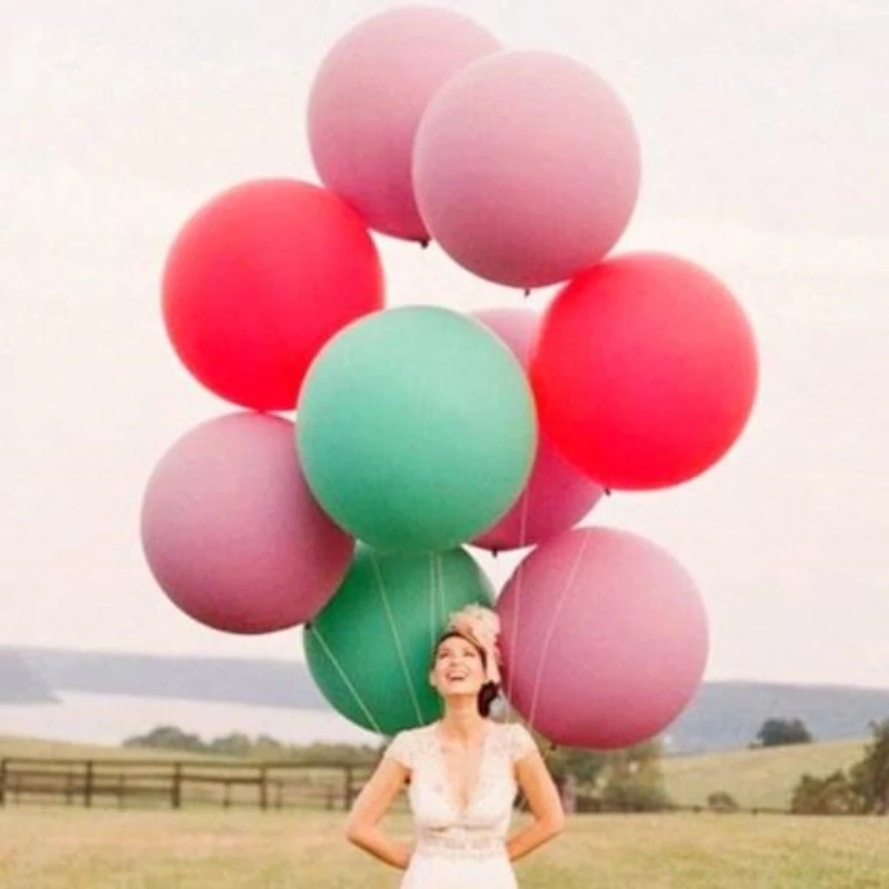 new 36 inch big balloon 25 g round wedding decor blasting latex large oblate spheroid