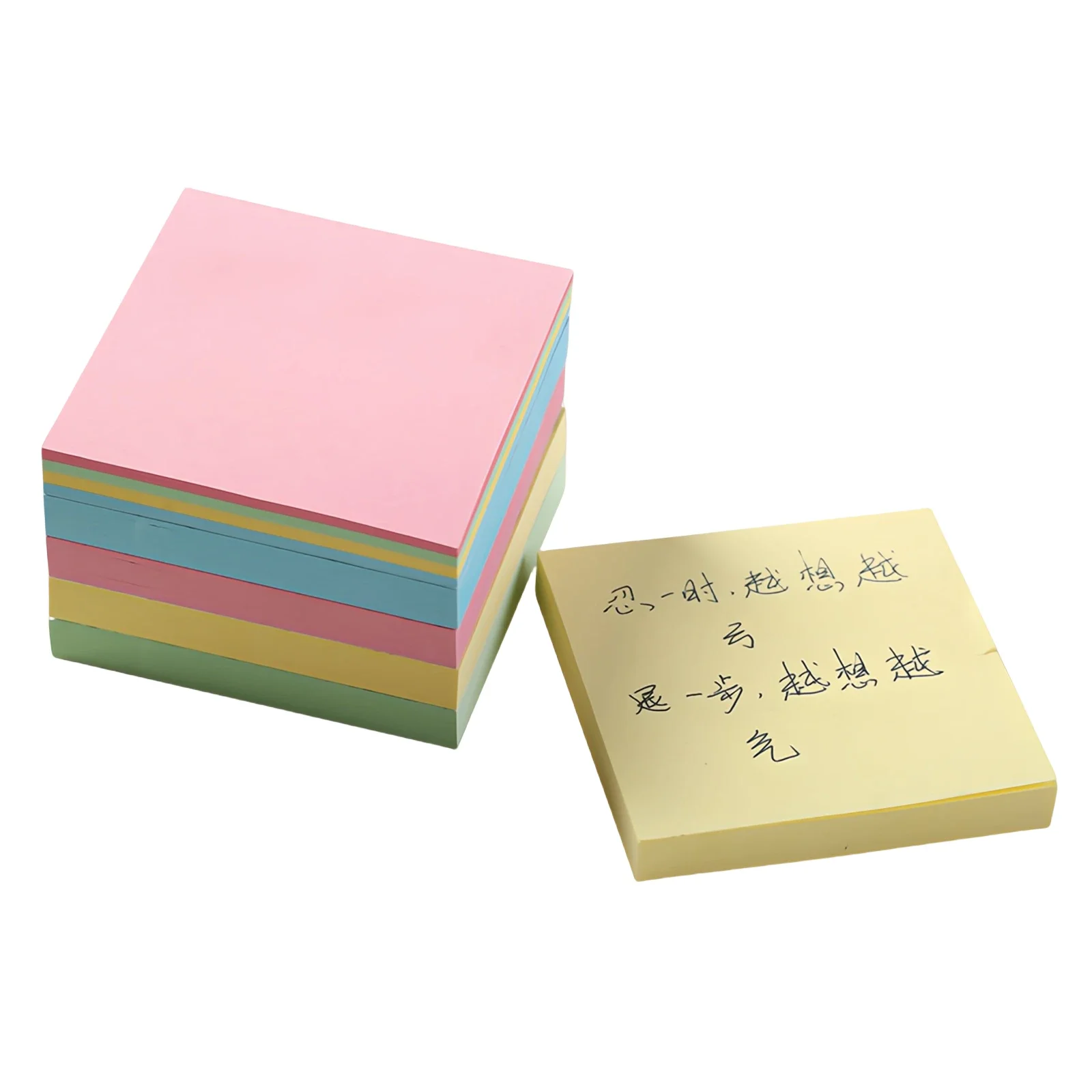 100 ورقة ملونة نشرتها مذكرة مثبت المفكرة ملاحظات منصات دفتر مدرسة مكتب القرطاسية يضعون ورقة ملصقات رسالة ملصق