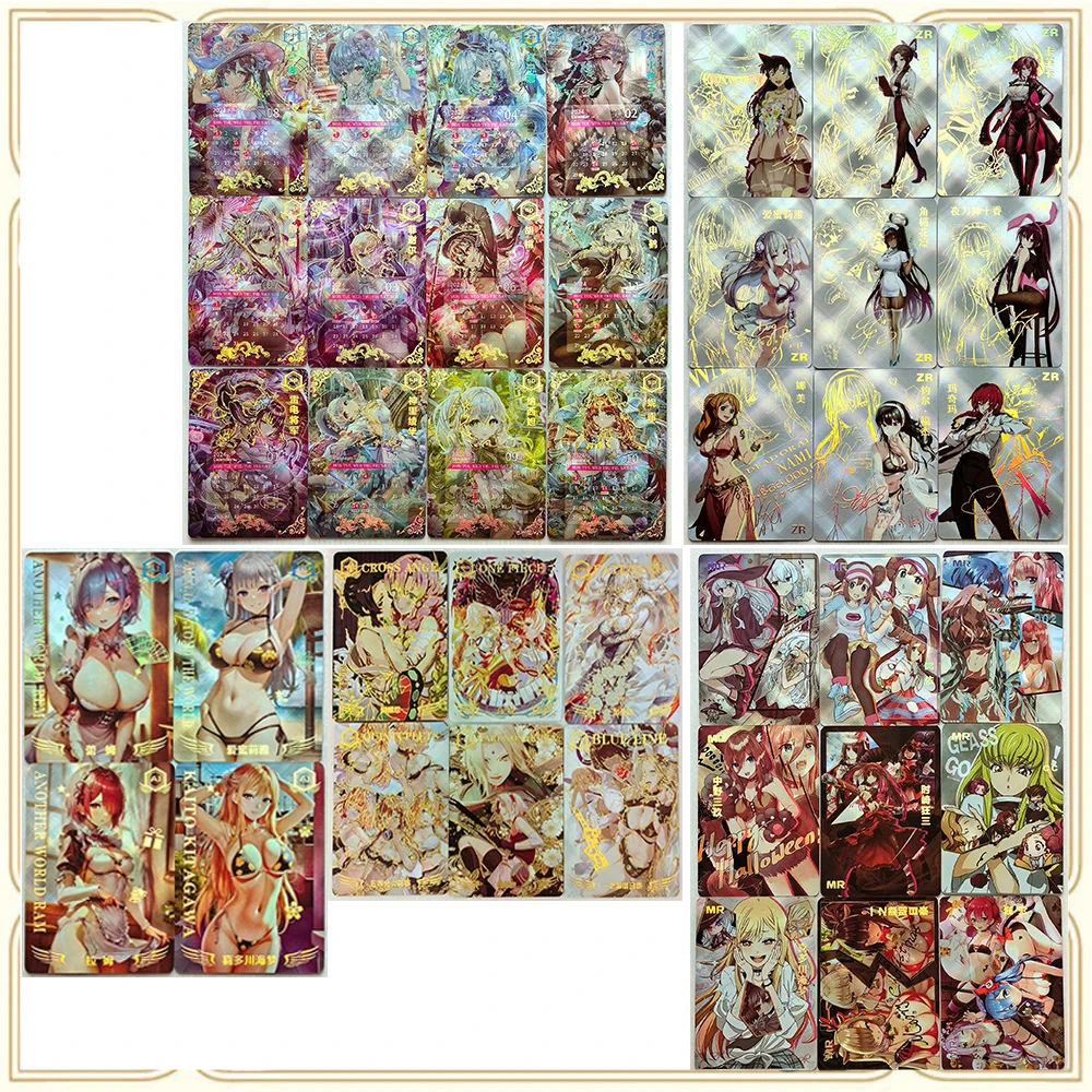 

9PC/Set Anime Goddess Story Secret Words SSP ZR MR SP AI Rem Mona Boys Games Collectible Cards Christmas Birthday Gifts