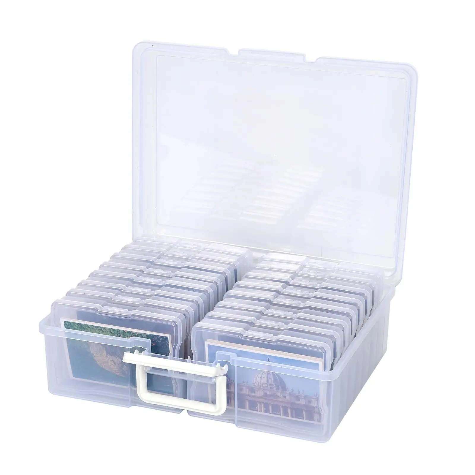 

Photo Storage Box Photo Keeper Cases Plastic Photo Storage Organizer Suit 16 Inner Boxes for Jewelry Rectangle Box Case