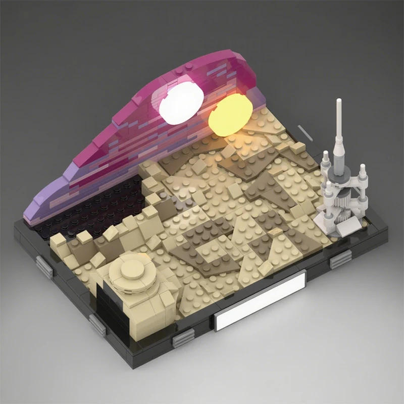 

405pcs MOC Binary Sunset Diorama Episode Space Battle Ultimate Collector Galaxy SciFi Model Building Blocks Castle Fan Toy Gift