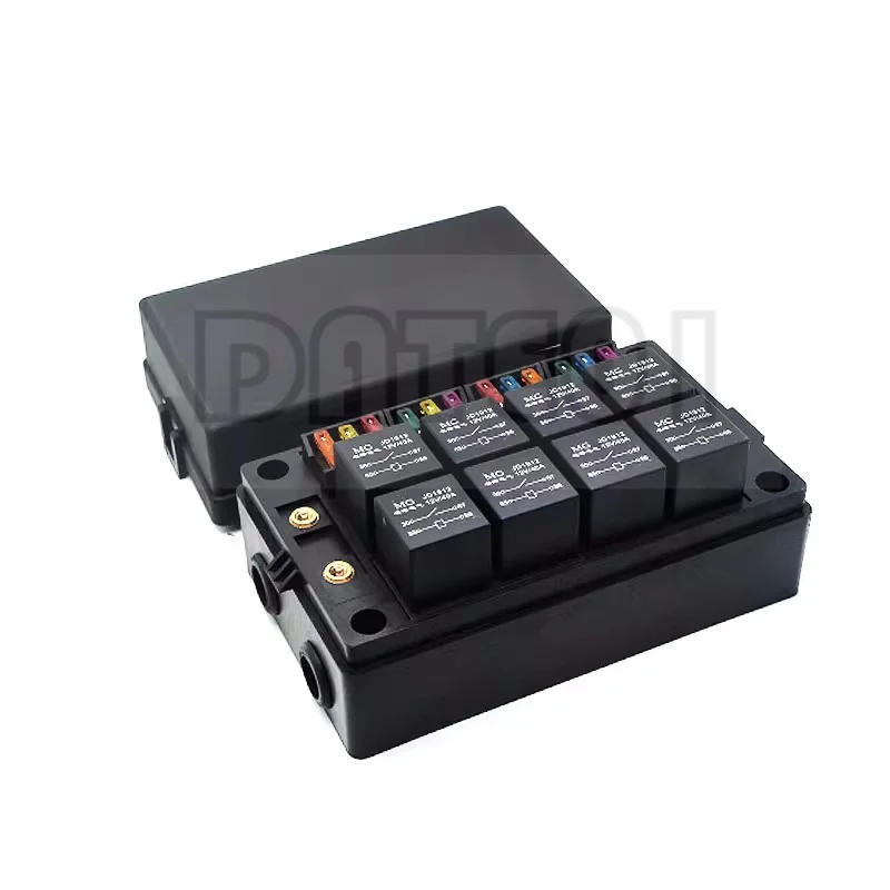 

8way Automotive Commercial Vehicle Rv Dc Electromagnetic Relay Circuit Master Control Box Engine Room Multiway Modified Fuse Box