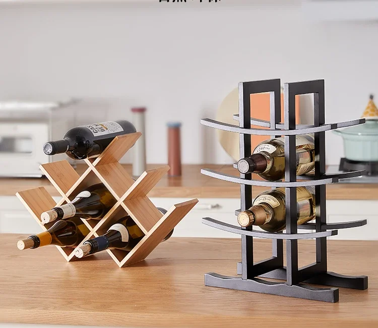 Étagère à vin de raisin moderne en bois massif, présentoir à la maison, décoration de table, cave à vin, simple et haut de gamme, luxe