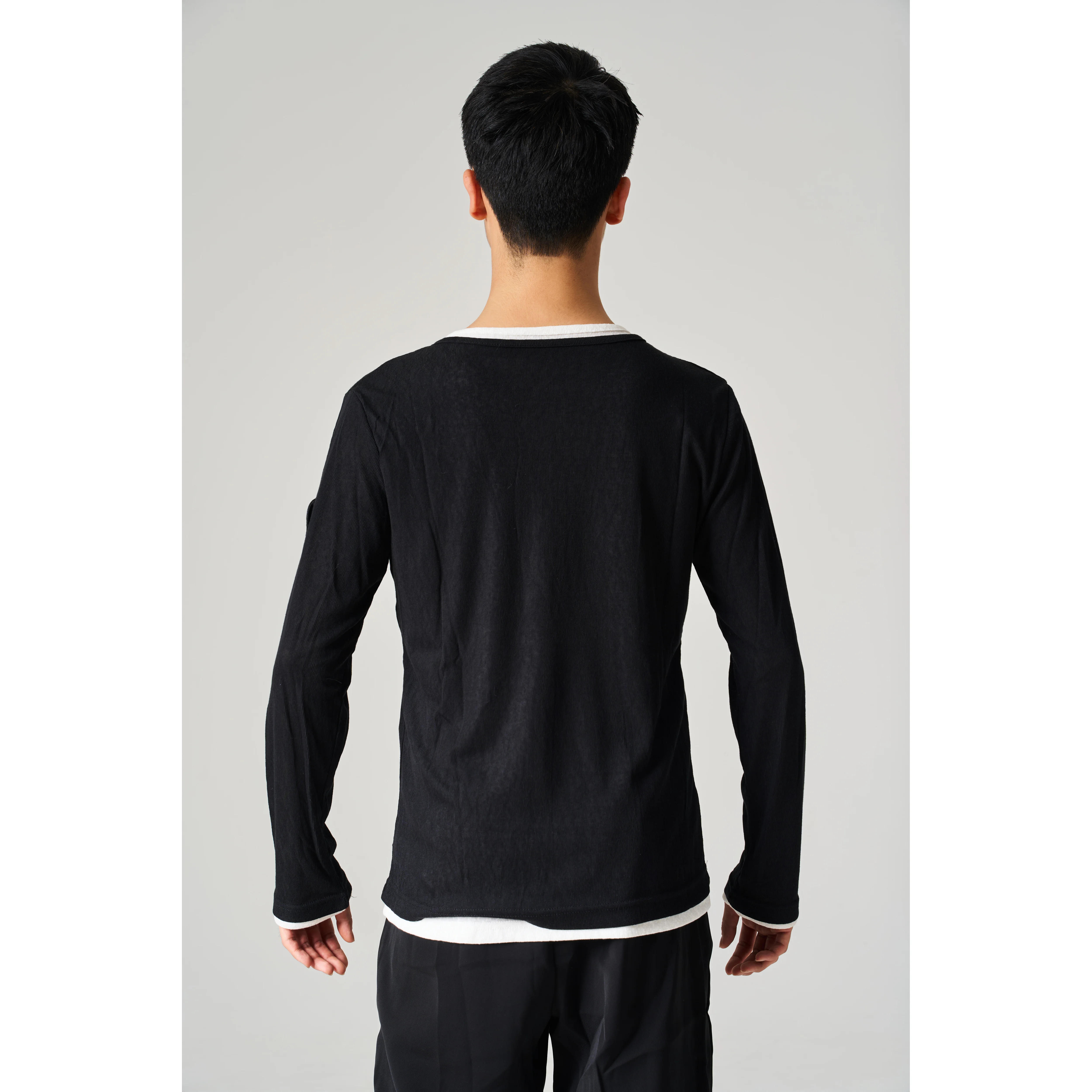 2025 New Latin Dance Tops For Men Loose Long Sleeved Shirts Samba Chacha Tango Adult Male Latin Dance Practice Clothes DQS21375