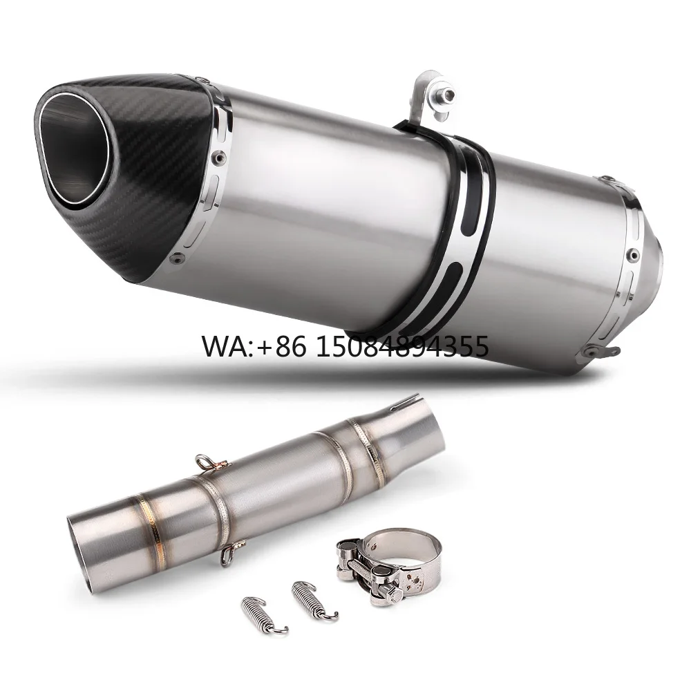 

New 2012-2017 CBR300R CB300 Stainless Steel Mid Section Carbon Fiber Exhaust Pipe for Motorcycle Condition New