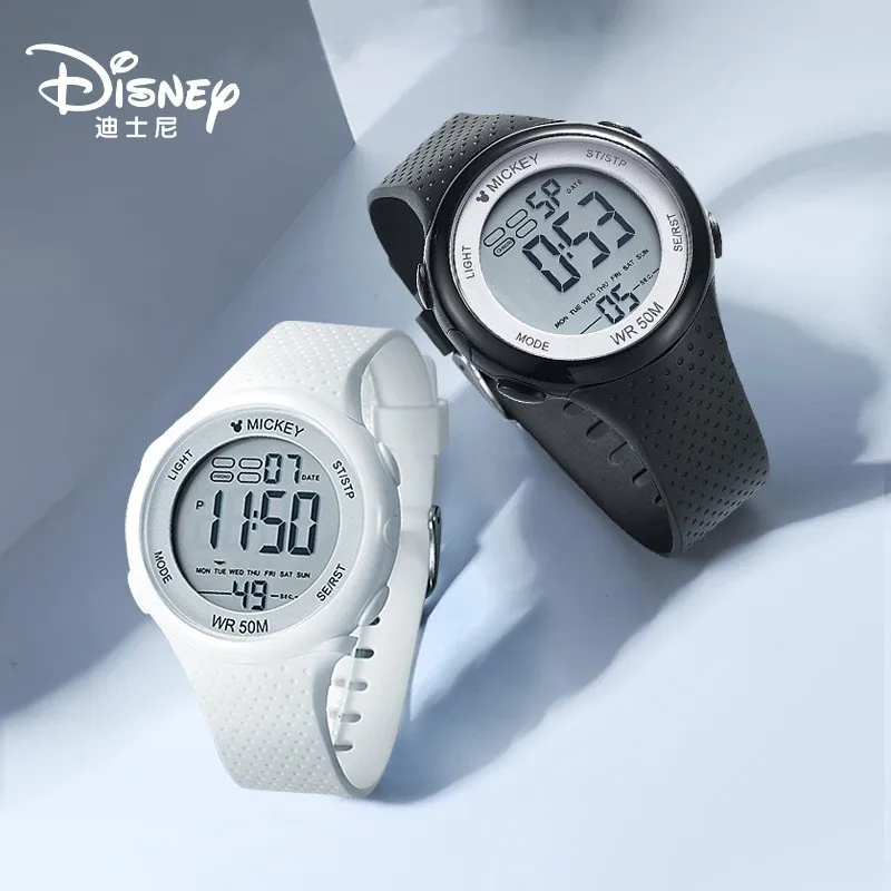 

Оригинальные наручные часы Disney с Микки Маусом, грязеотталкивающий ремешок, водонепроницаемые светящиеся спортивные детские электронные часы 229