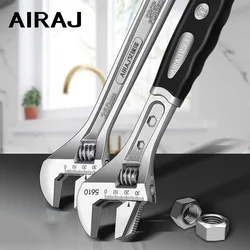 AIRAJ 8 Inch Adjustable Wrench Tool, Open Mouthed Bathroom Planner, Household Glue Pack, Anti Slip and Durable Tool