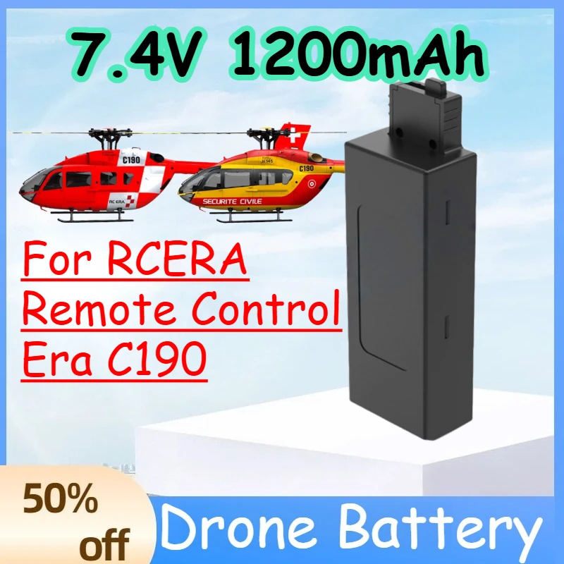 

7.4V 1200mAh Battery for RCERA Remote Control Era C190 Replacement Rechargeable Battery Simulated Helicopter