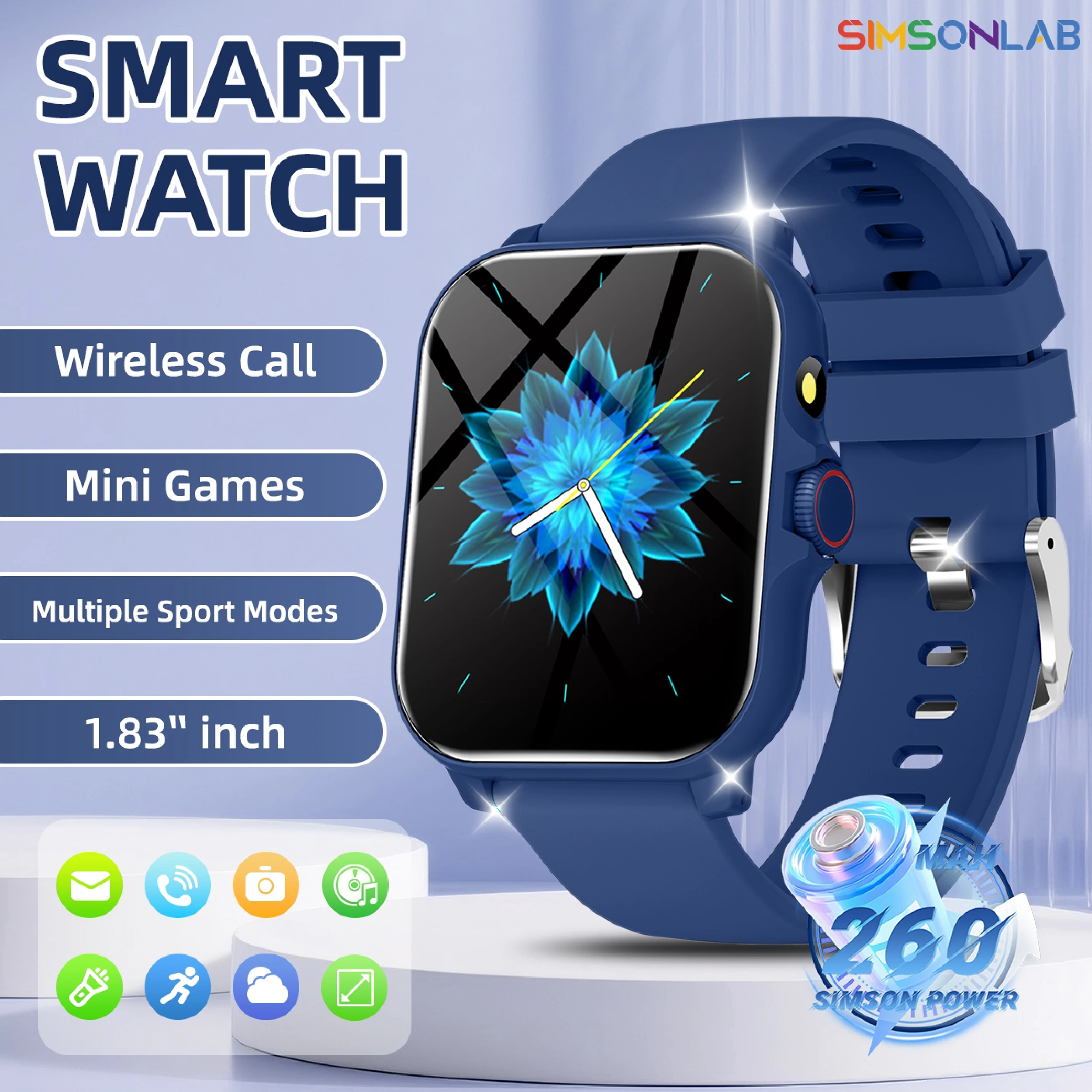 2026 Smartwatch Bluetooth Call for Men Women Health Monitor 