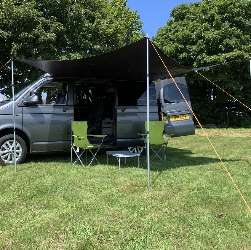 

4m*6m Waterproof Oxford Cloth Shade Sail Camper Van Canopy RV Awnings