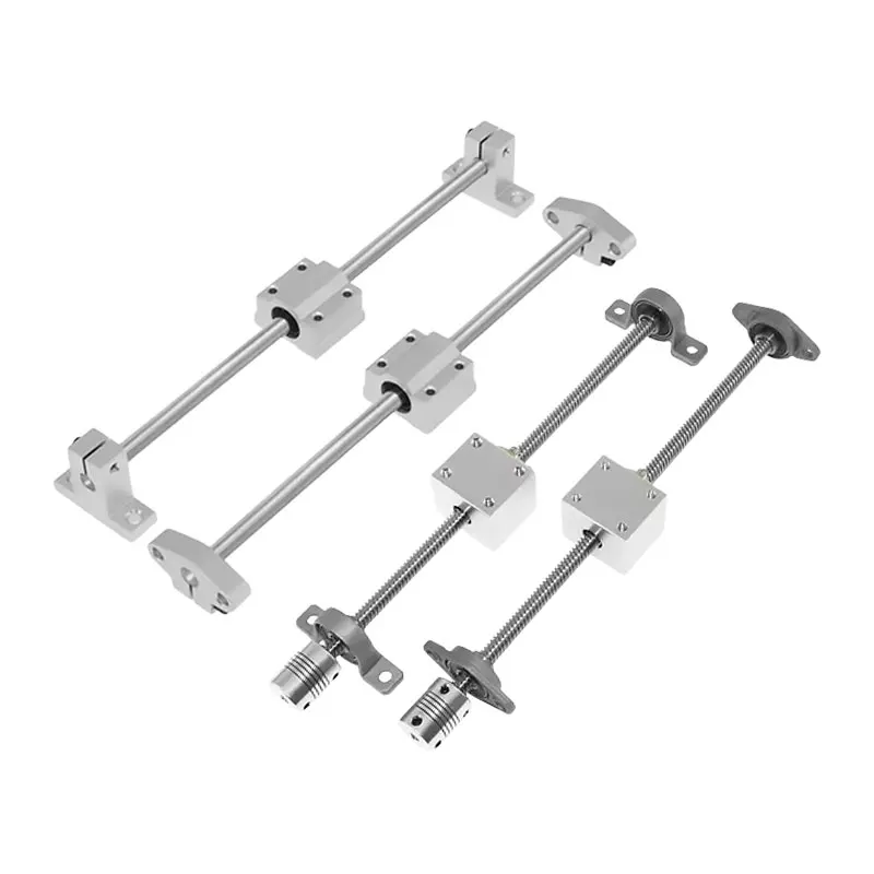 Imagem -06 - Impressora Guia Ferroviário Conjunto t8 Parafuso de Chumbo Comprimento 100 1000 mm Mais Eixo Linear Mais Kfl08 Kp08 Sk8 Shf8 Sc8uu Mais Porca de Acoplamento 3d
