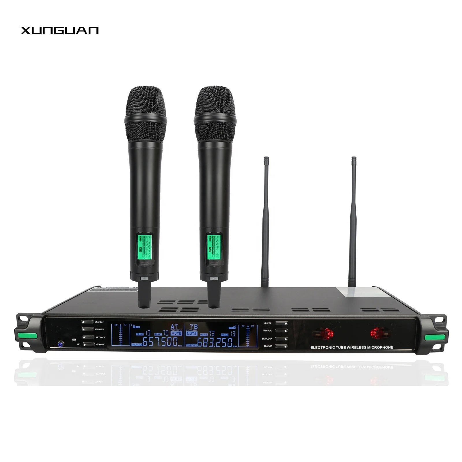 

RIY-06j True Vocal IR UHF Electronic Tube 2-Channel Wireless Microphone Handheld/Lavalier/Headset For Live Stage 1-Year Warranty
