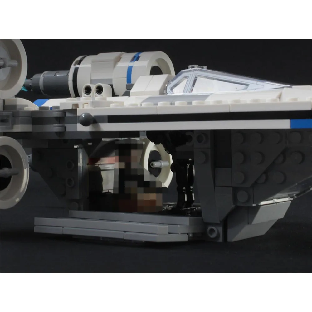 570 Uds. MOC Space Wars acorazado espacial juego de bloques de construcción u-wing MOD Fighter DIY modelo juguetes de ensamblaje 75399 regalo para niños
