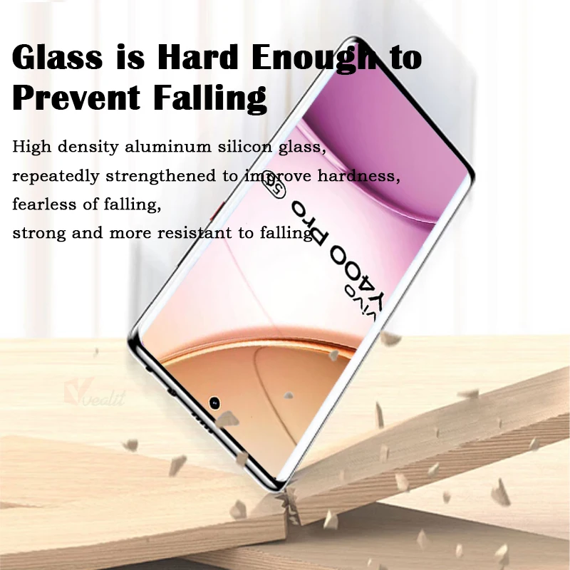 9D منحني الغراء الكامل الزجاج المقسى ل Vivo Y400 Y300 Y200 Pro + حامي الشاشة ل Vivo S20 S19 S18 Pro الزجاج فتح #4