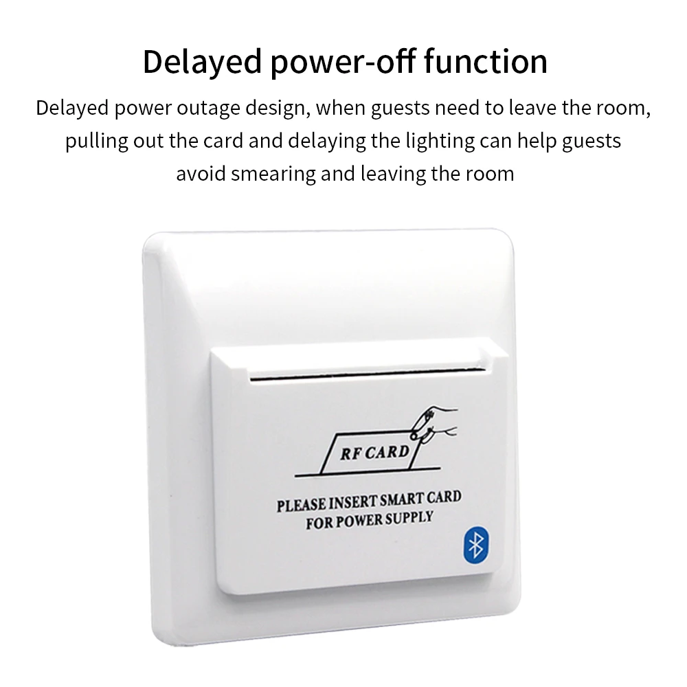 TTHote-Interruptor de ahorro de energía para llave de Hotel B & B, AC85-265V de ahorro de energía, 2,4 GHz, 13,56 Mhz, tarjeta sin contacto, ahorro