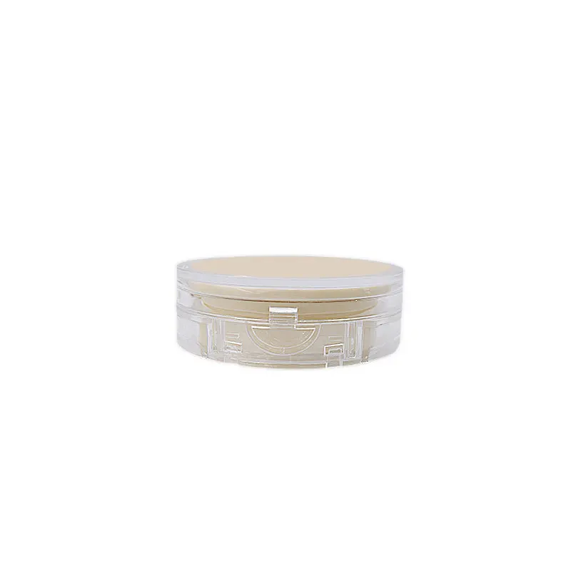 15g Round Transparent Cushion Compact, Empty Refillable BB Cream Foundation Case, Aesthetic Travel Makeup Box