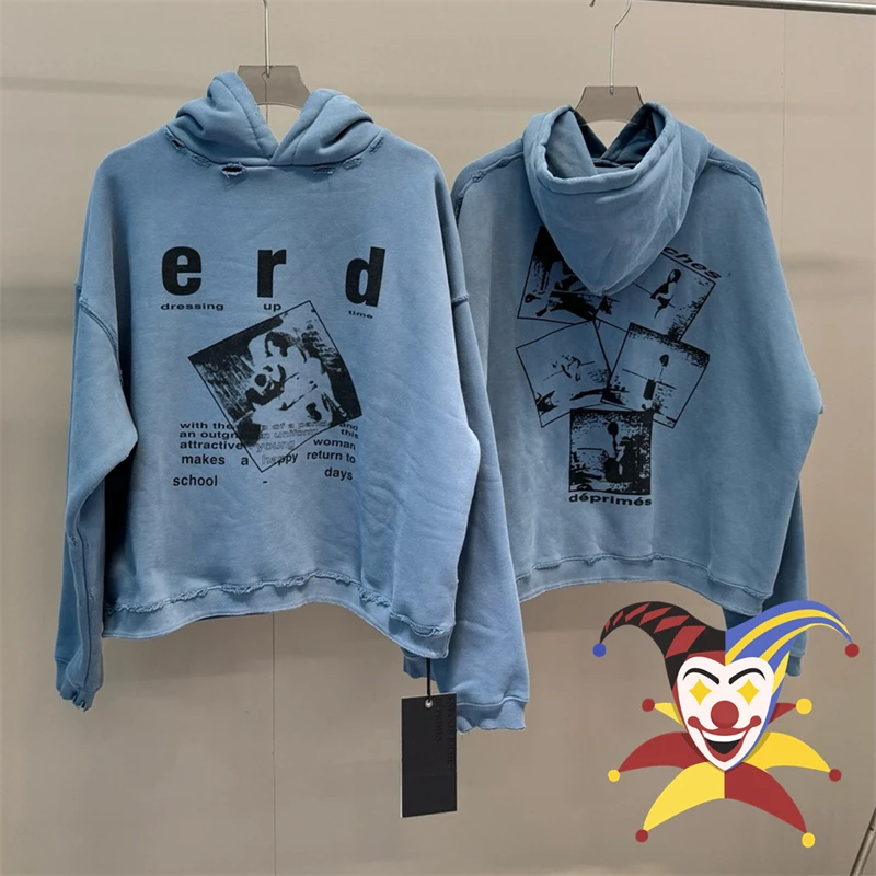 High Street Vintage Washed ERD Hoodie Men Women 1:1 Tags Graphics Print Enfants Riches Deprimes Pullovers