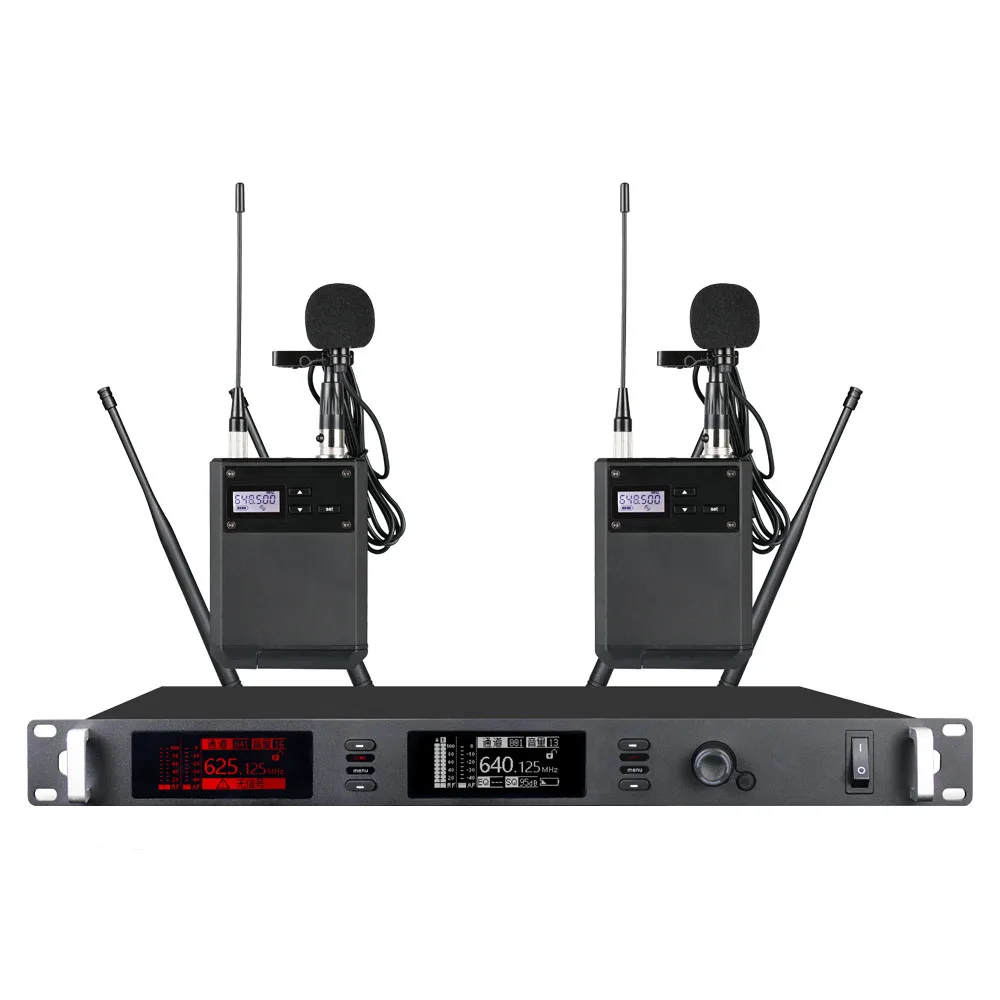 TD-208 Professional Dual Channel Wireless Microphone UHF True Diversity Wireless Microphone System Handheld mic For Karaoke