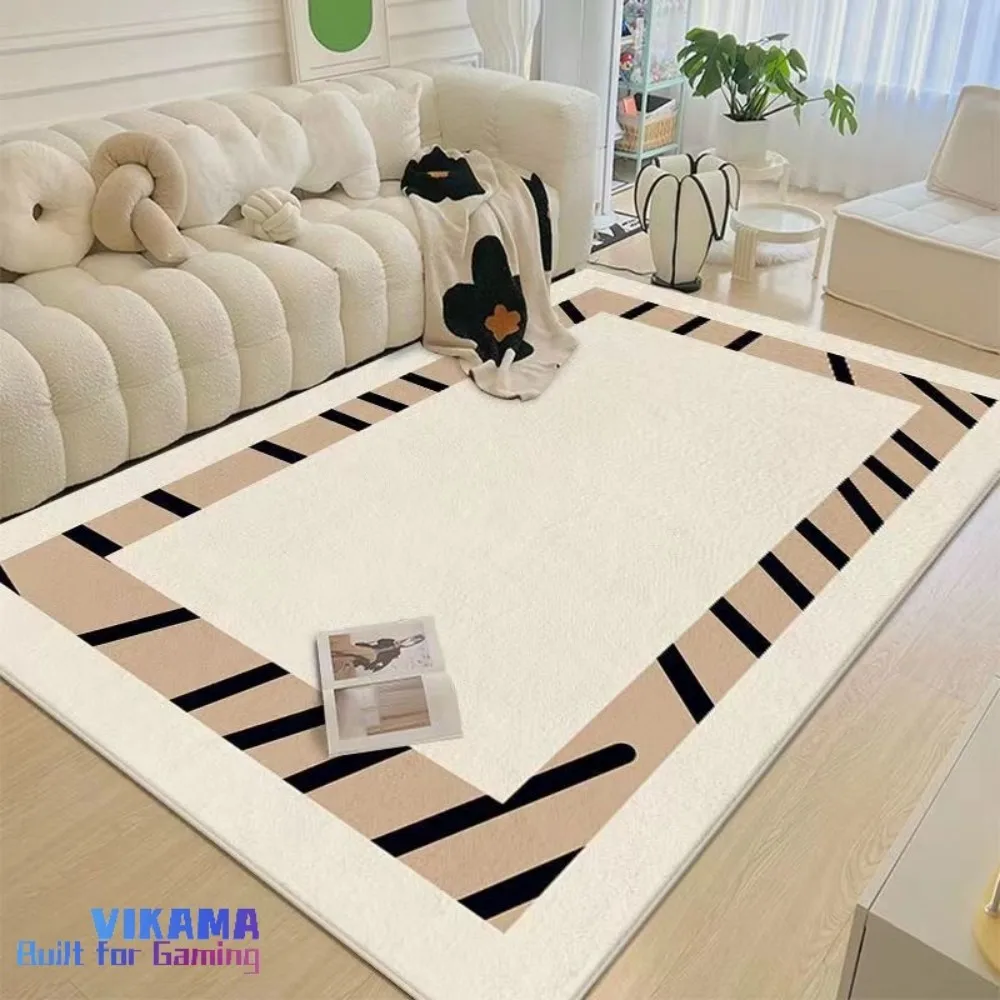 سجادة VIKAMA الحديثة ذات المربعات البسيطة لغرفة المعيشة وغرفة النوم ومضادة للانزلاق وسهلة التنظيف على Instagram جدير لديكور المنزل