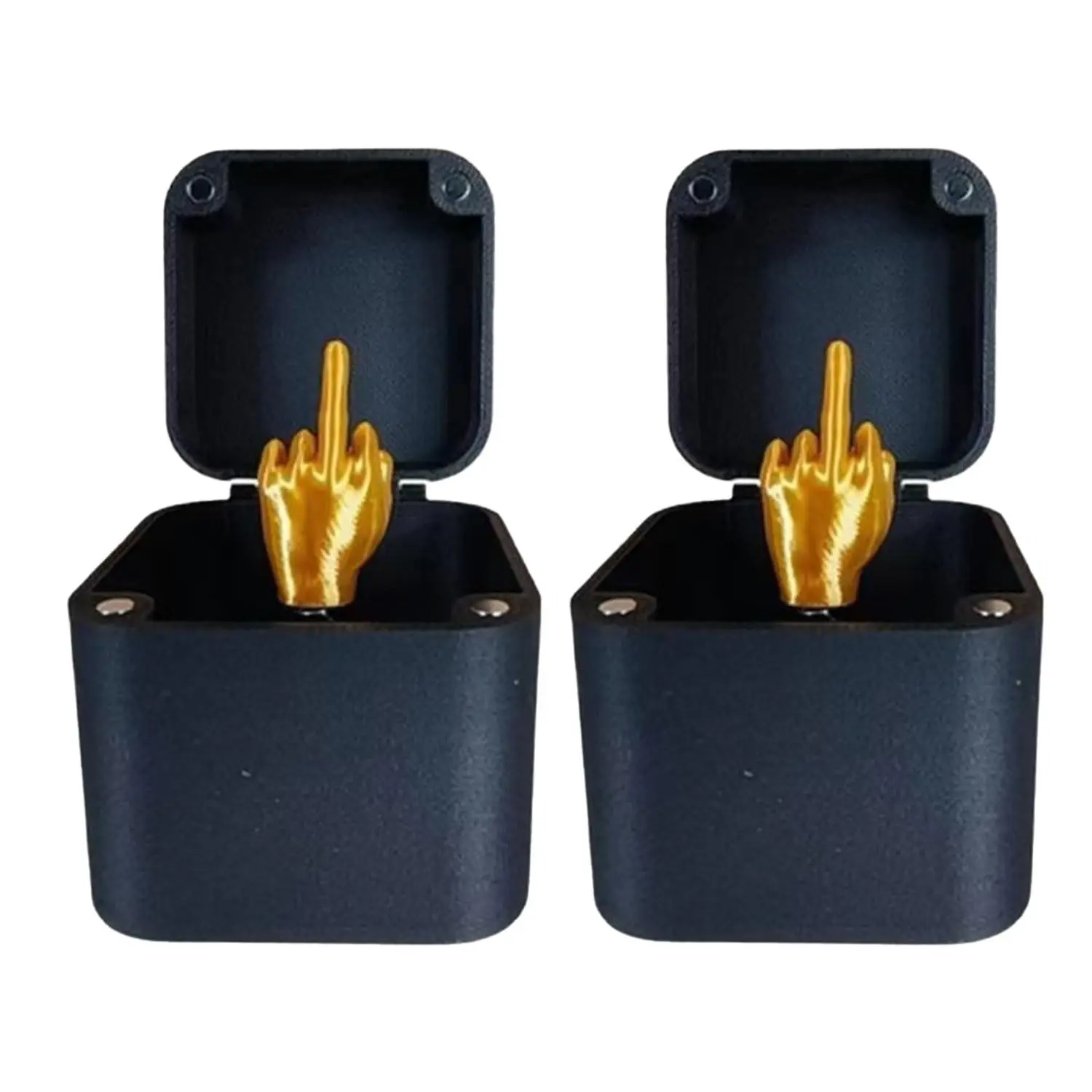 Coffret cadeau surprise au doigt du milieu, coffret cadeau ennuyeux avec boîte à bagues noire au doigt du milieu, cadeau de farces amusant de noël pour bureau