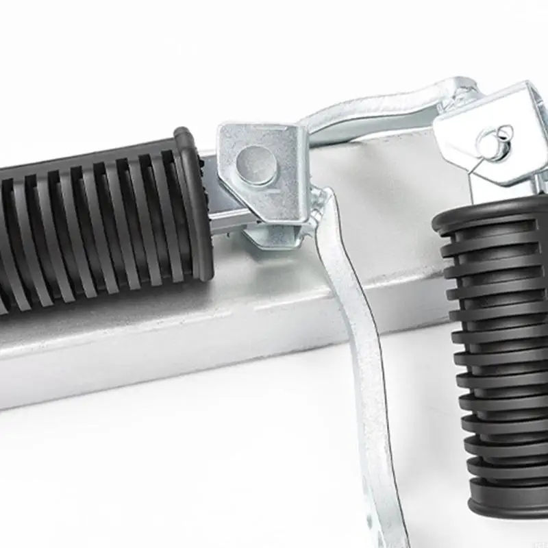 M76E Front Foot Peg Replacement Set for GN125 Motorcycles, Matching Left and Right Rubber Pads with Ribbed Detail and Metal