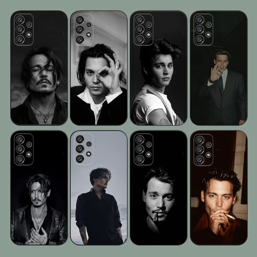 J-Johnny Depp  Phone Case For Samsung Galaxy A20,A21s,A22,A31,A32,A52,A53,A72,73,A80,A91 Soft Black Cover