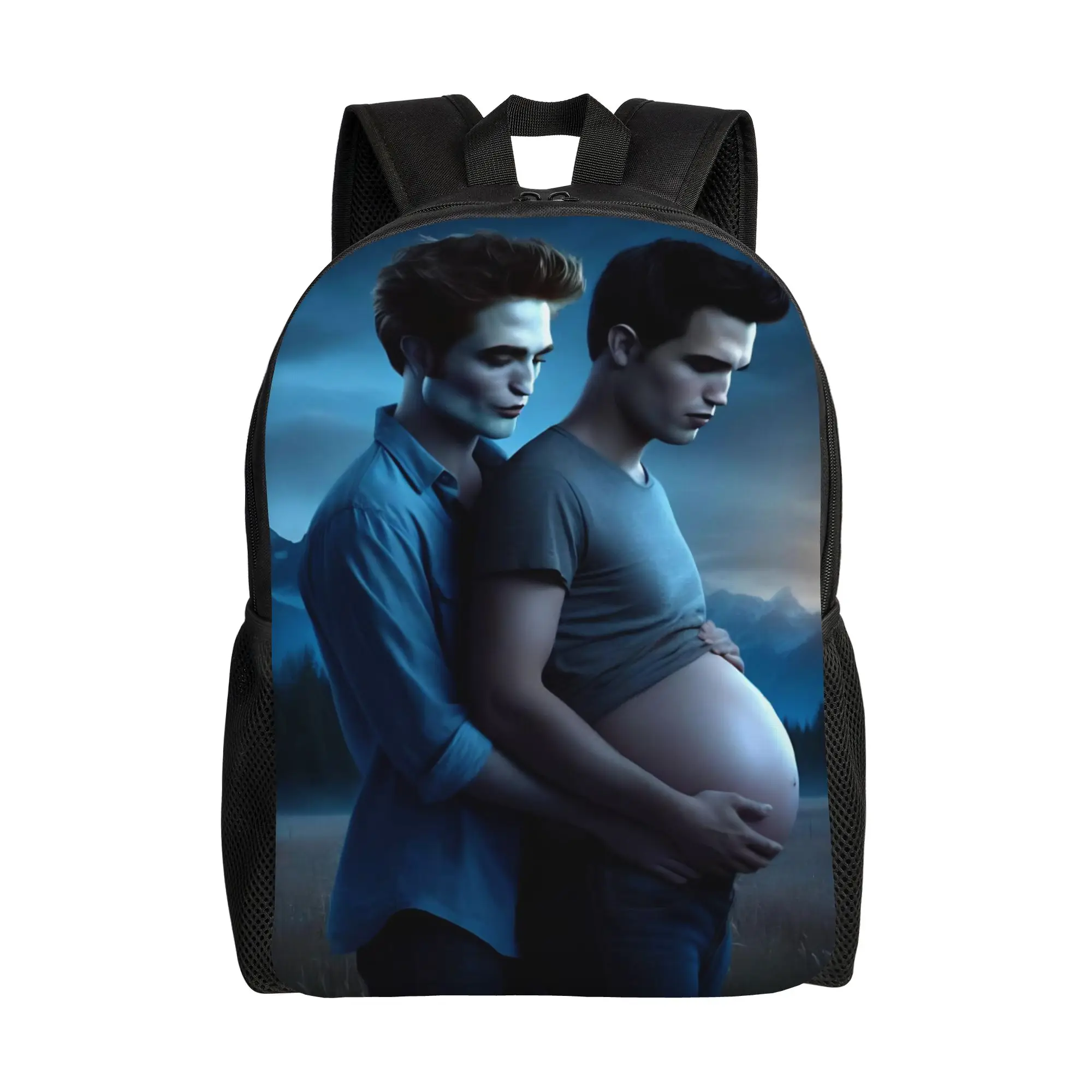 The Twilight Saga Backpack for Men Women Student Hiking Travel Daypack Funny Jacob Edward Vampire Laptop Computer Shoulder Bag