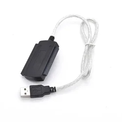 USB 2.0 To IDE SATA Adapter Converter Cable with Power Supply for 2.5 3.5 Hard Drive Disk Hdd USB IDA Sata Aadapter