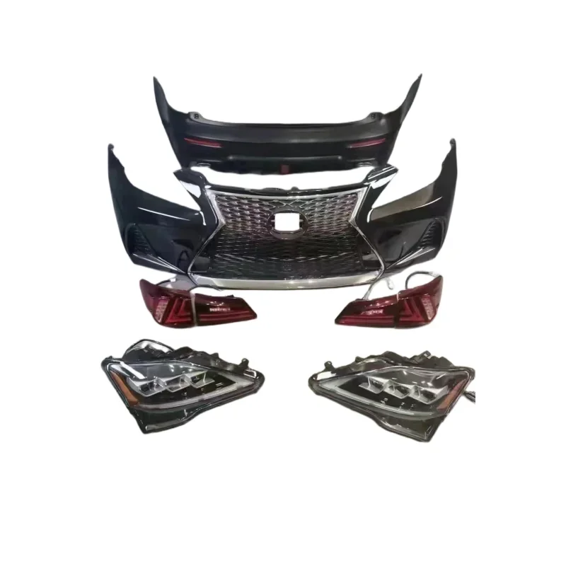 Body Kit Front Rear Bumper Grille Headlight Taillight for Lexus IS 2006-2012 Upgrade to 2021